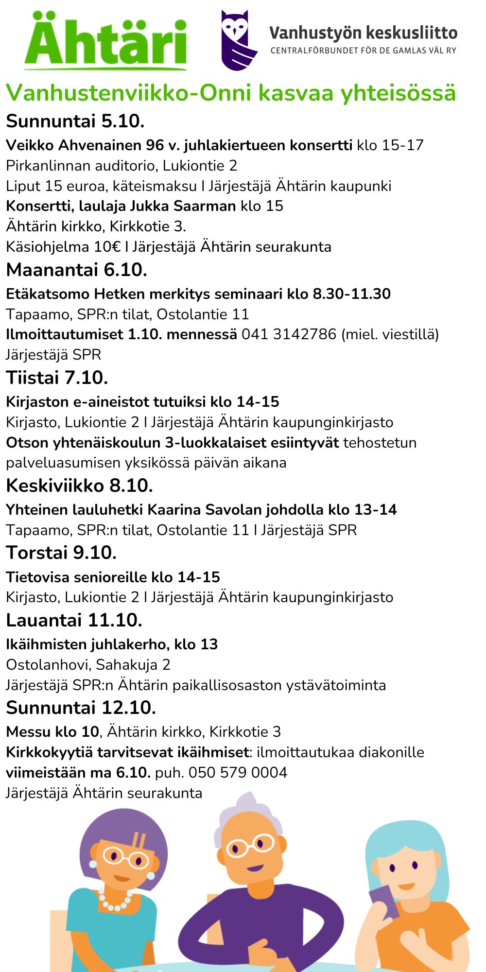 Vanhusviikon ohjelma 2025