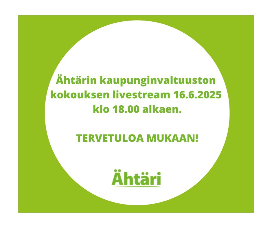 Ähtärin valtuuston kokous 1606 2025